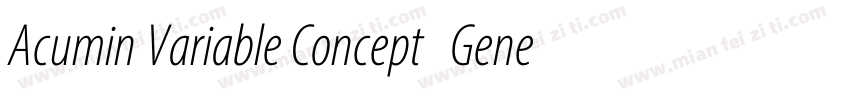 Acumin Variable Concept   General字体转换